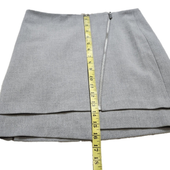 Mini Skirt Pencil skirt Grey color with Silver zipper Size 8 H&M - Picture 12 of 16